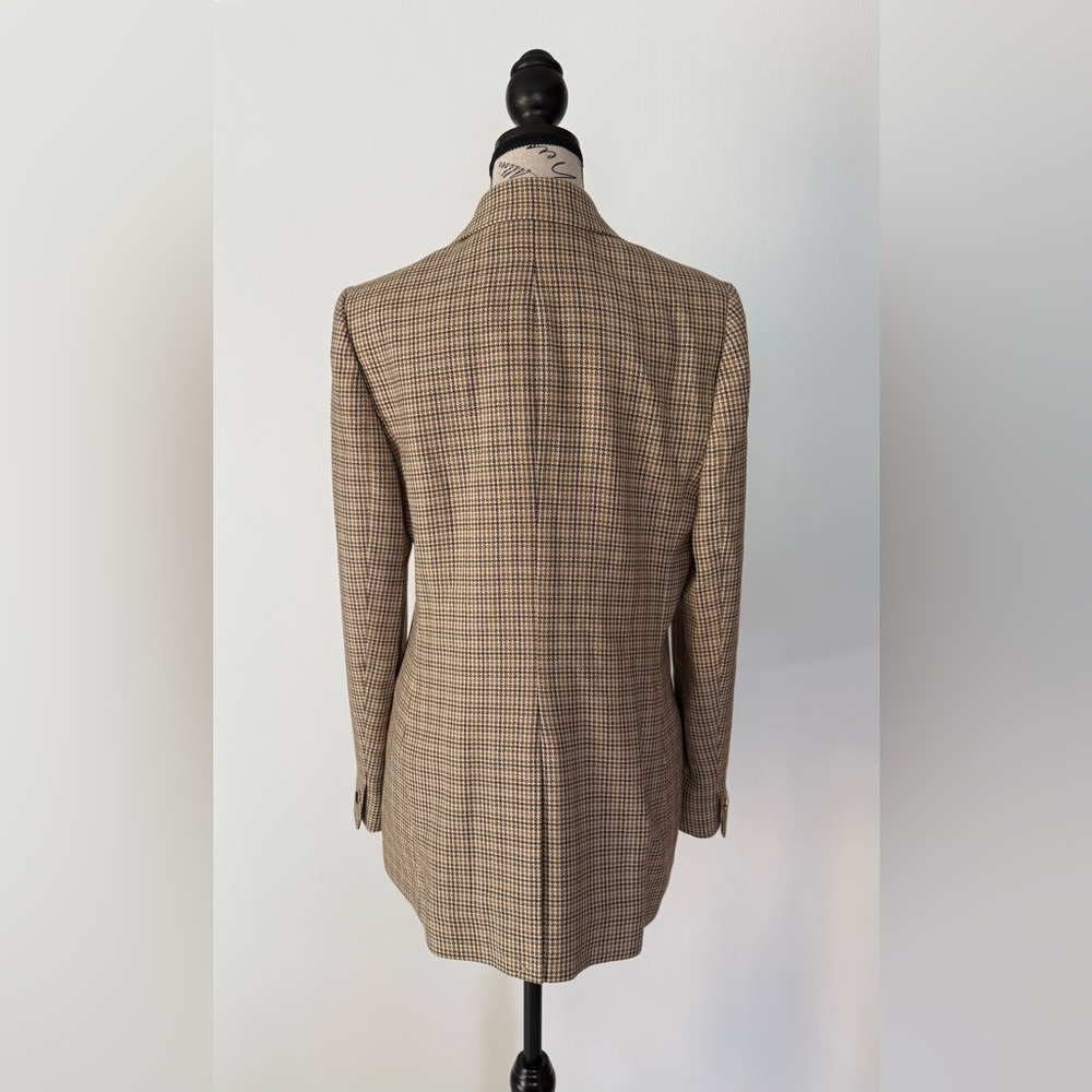 REISS Women's Double-Breasted Houndstooth-Check Vida Wool Blazer Size 8 New - Picture 3 of 9